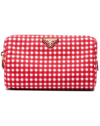 prada gingham cosmetic case|Prada Makeup bags and cosmetic cases for Women .